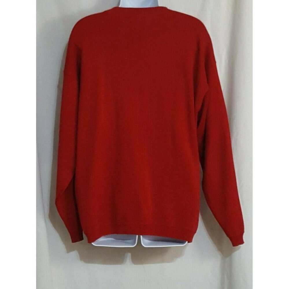 Calvin Klein Sport Vintage Red Cardigan Sweater Women’s M Button Front Long Slv - Picture 5 of 9